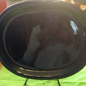 Dark blue Crown corning oval platter